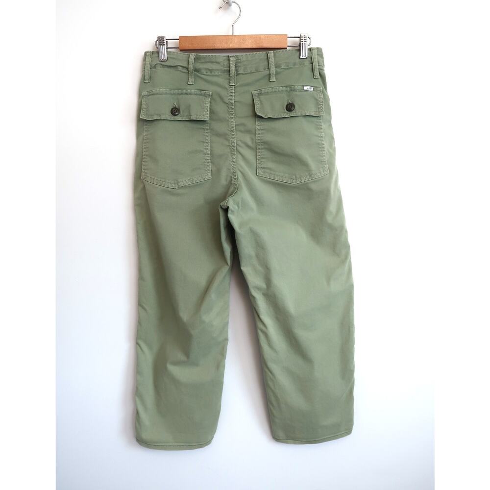 MOTHER DENIM Patch Pocket Private Jean Twill Cargo Pant Army Green FWRD 27 $276 - Picture 4 of 9